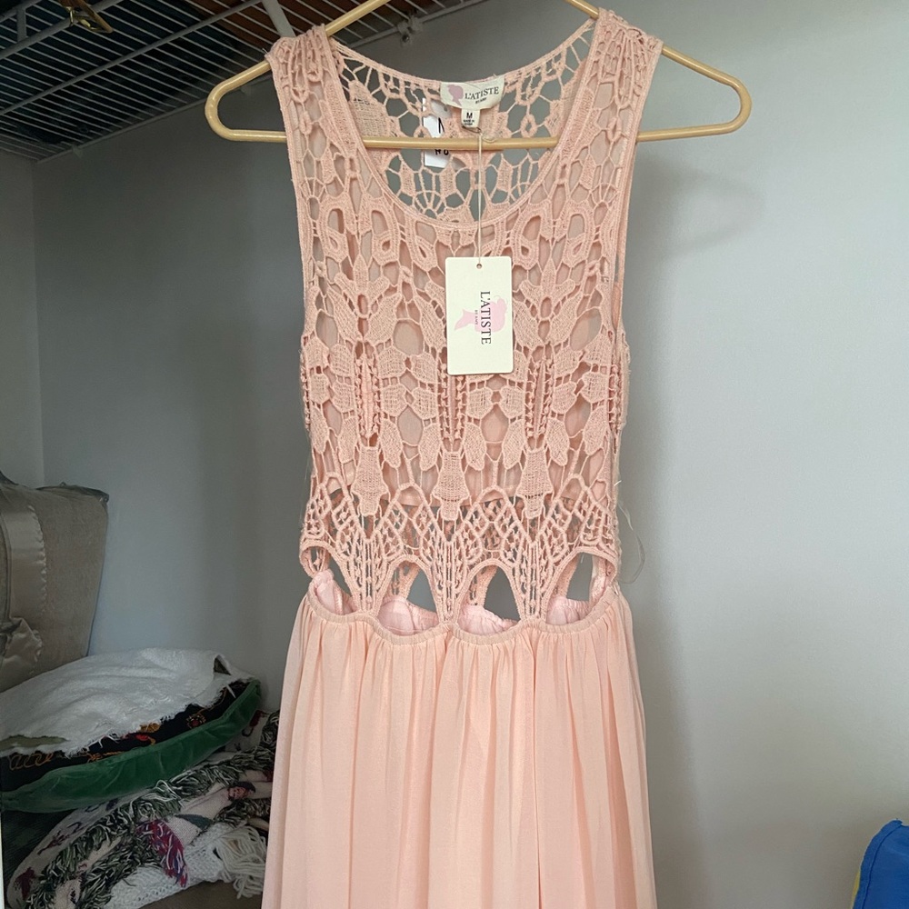 Beautiful peach dress, brand new